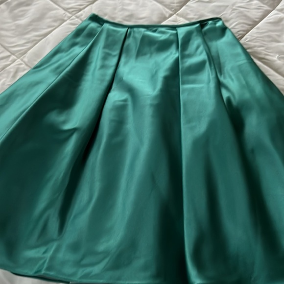 Vintage Melinda Eng Designer Emerald Green Silk And Satin ShortParty Dress Siz 4 - Picture 7 of 17